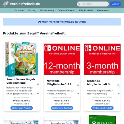 Screenshot vereinsfreiheit.de