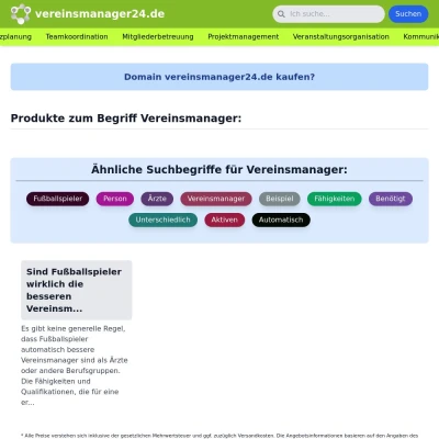 Screenshot vereinsmanager24.de