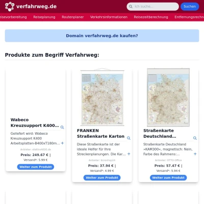 Screenshot verfahrweg.de