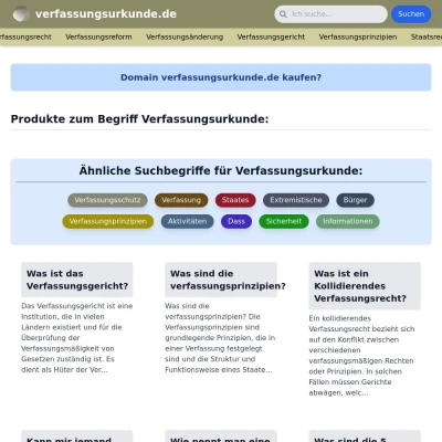 Screenshot verfassungsurkunde.de