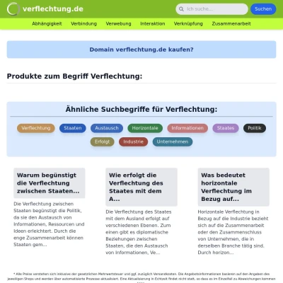 Screenshot verflechtung.de