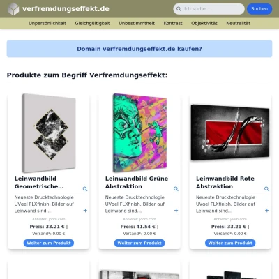 Screenshot verfremdungseffekt.de