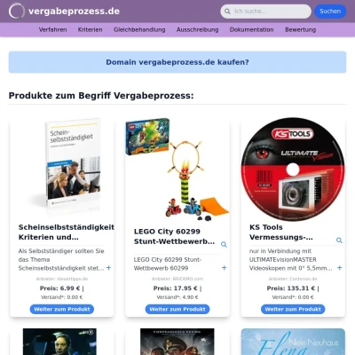 Screenshot vergabeprozess.de