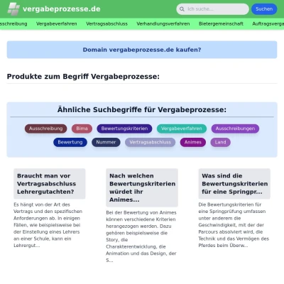 Screenshot vergabeprozesse.de