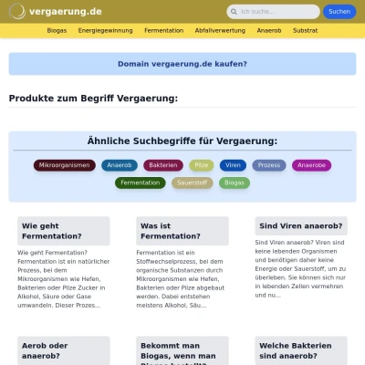 Screenshot vergaerung.de