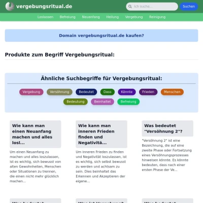 Screenshot vergebungsritual.de