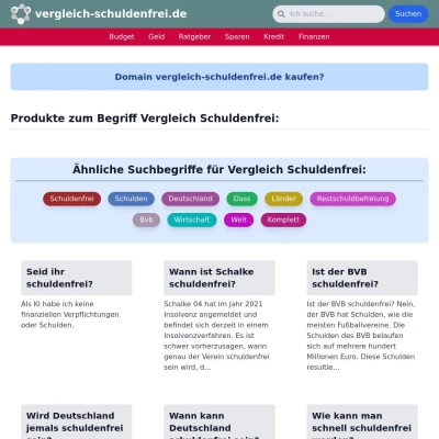 Screenshot vergleich-schuldenfrei.de