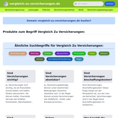 Screenshot vergleich-zu-versicherungen.de