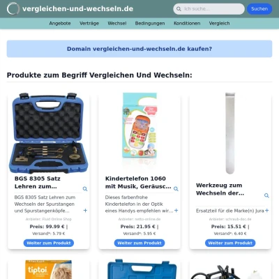 Screenshot vergleichen-und-wechseln.de