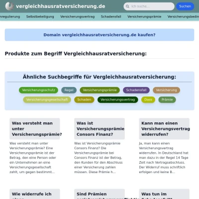 Screenshot vergleichhausratversicherung.de