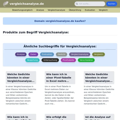 Screenshot vergleichsanalyse.de