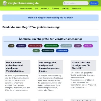 Screenshot vergleichsmessung.de