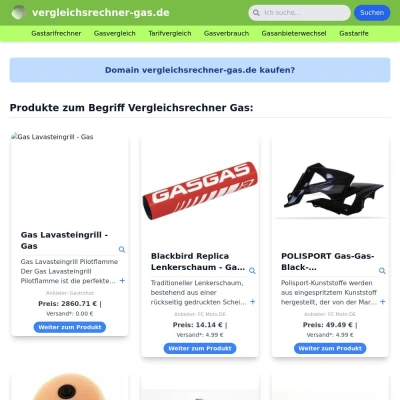 Screenshot vergleichsrechner-gas.de