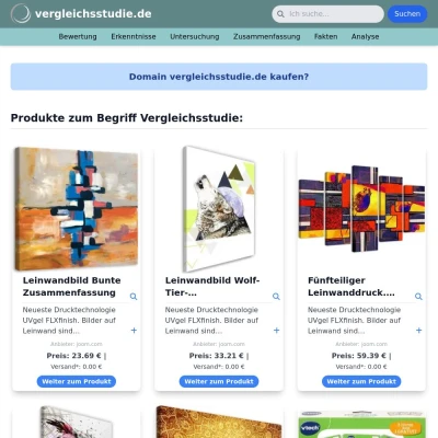 Screenshot vergleichsstudie.de