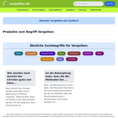 Screenshot vergolten.de