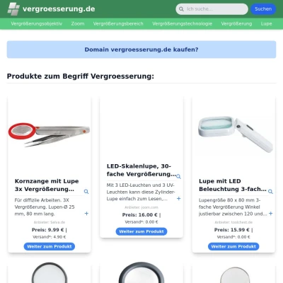 Screenshot vergroesserung.de