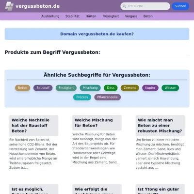 Screenshot vergussbeton.de