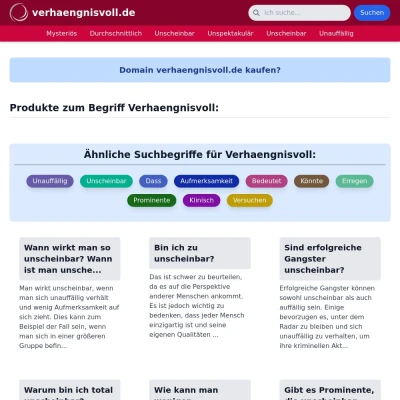 Screenshot verhaengnisvoll.de