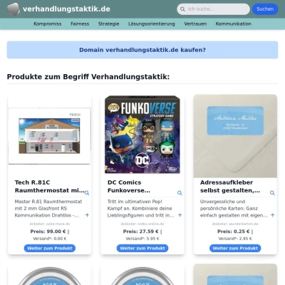 Screenshot verhandlungstaktik.de