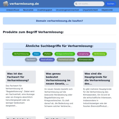 Screenshot verharmlosung.de