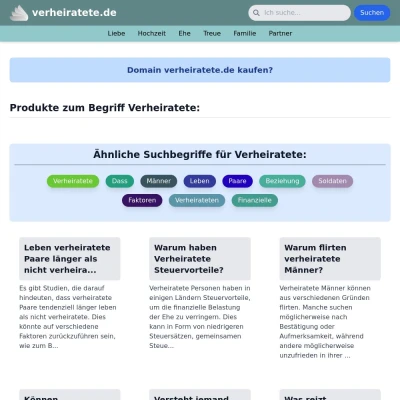 Screenshot verheiratete.de