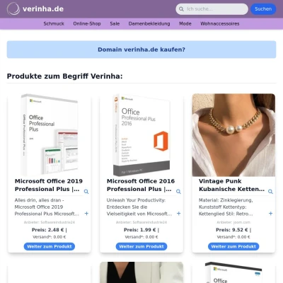 Screenshot verinha.de