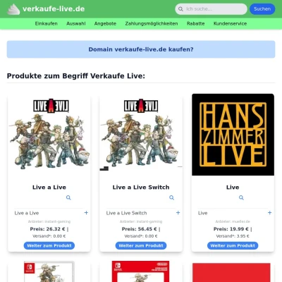 Screenshot verkaufe-live.de