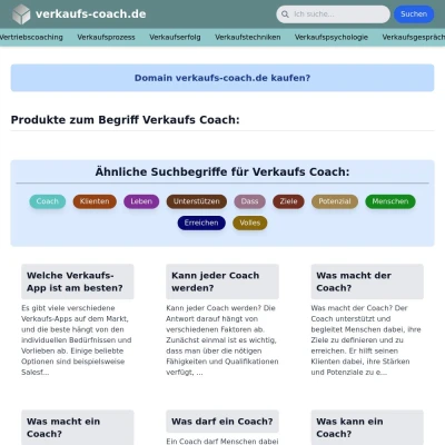 Screenshot verkaufs-coach.de