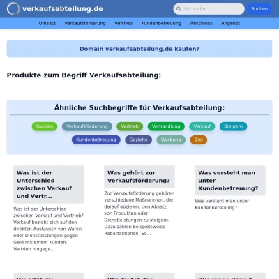 Screenshot verkaufsabteilung.de