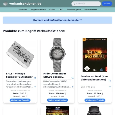 Screenshot verkaufsaktionen.de