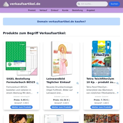 Screenshot verkaufsartikel.de