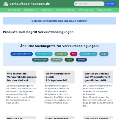 Screenshot verkaufsbedingungen.de