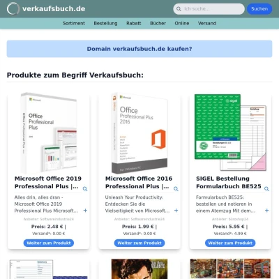 Screenshot verkaufsbuch.de