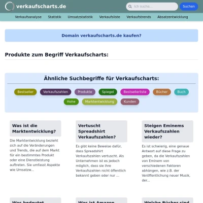 Screenshot verkaufscharts.de