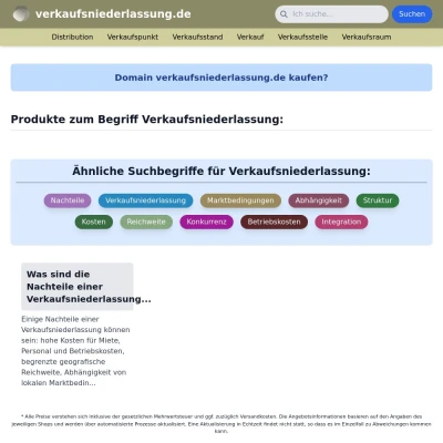 Screenshot verkaufsniederlassung.de