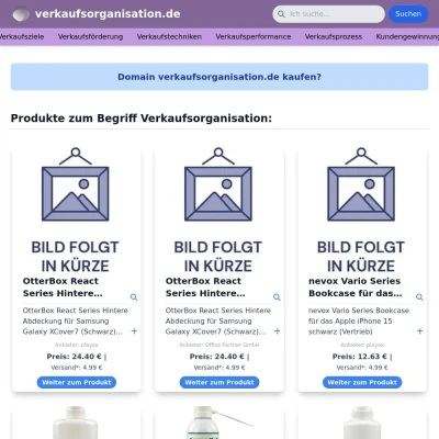 Screenshot verkaufsorganisation.de