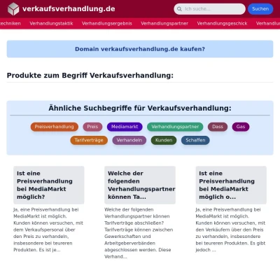 Screenshot verkaufsverhandlung.de