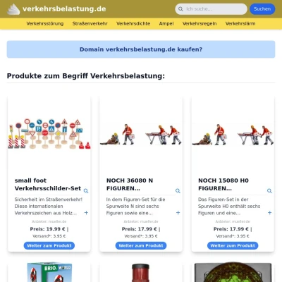 Screenshot verkehrsbelastung.de