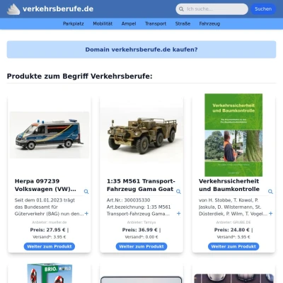 Screenshot verkehrsberufe.de