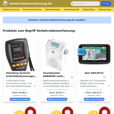 Screenshot verkehrsdatenerfassung.de