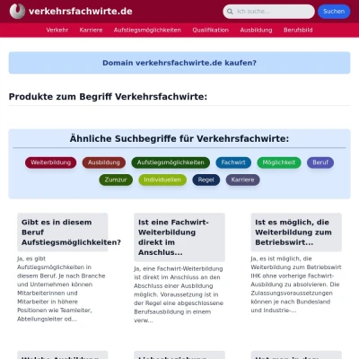 Screenshot verkehrsfachwirte.de