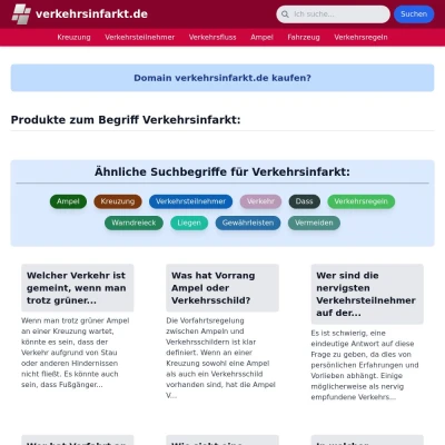 Screenshot verkehrsinfarkt.de