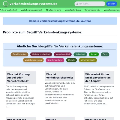 Screenshot verkehrslenkungssysteme.de