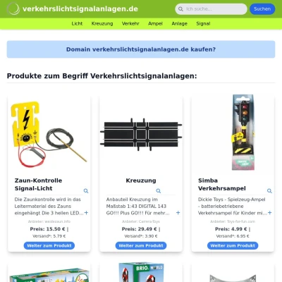 Screenshot verkehrslichtsignalanlagen.de