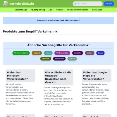 Screenshot verkehrslink.de