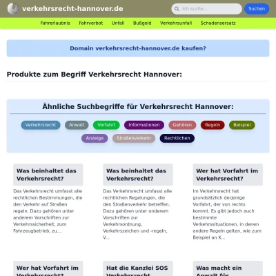 Screenshot verkehrsrecht-hannover.de