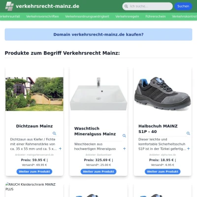 Screenshot verkehrsrecht-mainz.de