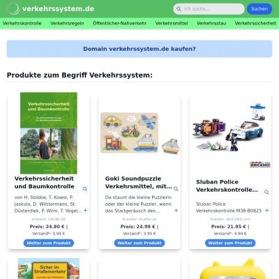 Screenshot verkehrssystem.de