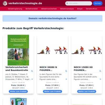 Screenshot verkehrstechnologie.de