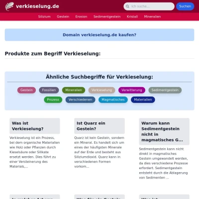 Screenshot verkieselung.de